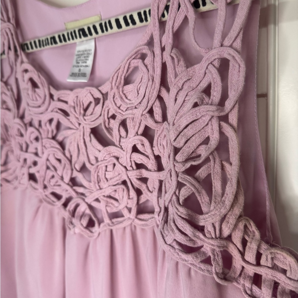 Moon Collection Pink Lace Midi Dress